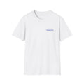 Chasing Even — Blue Wordmark Left-Chest T-Shirt