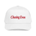 Chasing Even — Red Wordmark Baseball Snapback