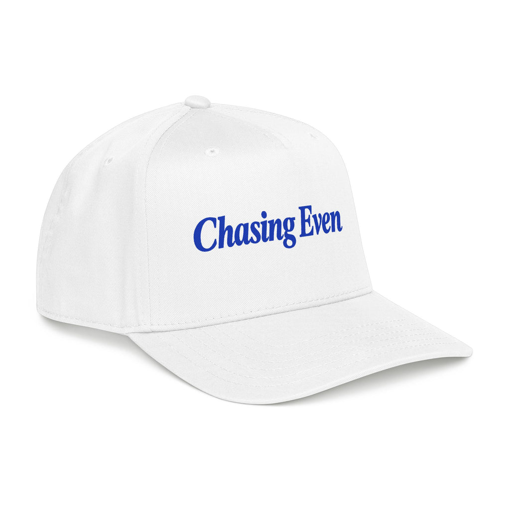Chasing Even — Blue Wordmark Baseball Snapback