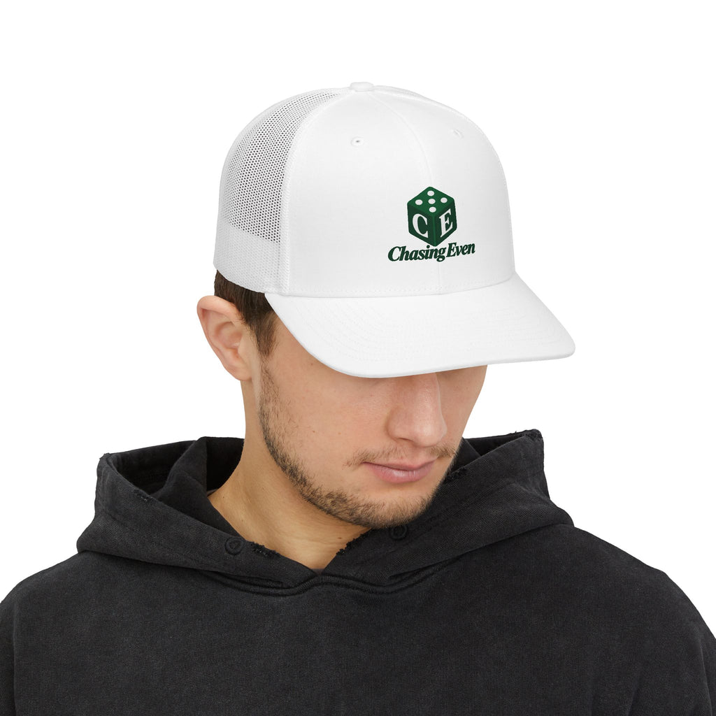 Chasing Even — Casino Green Logo Structured Trucker Hat
