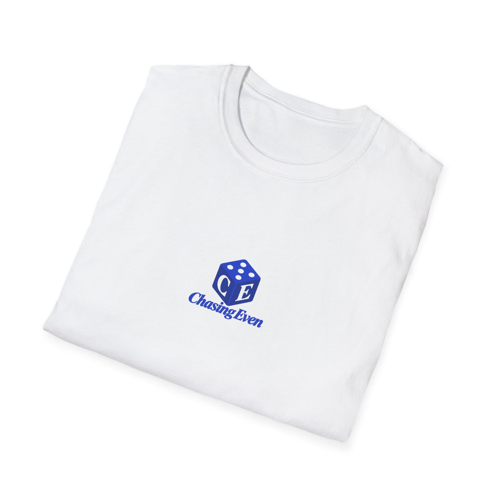 Chasing Even — Royal Blue Casino Logo T-Shirt