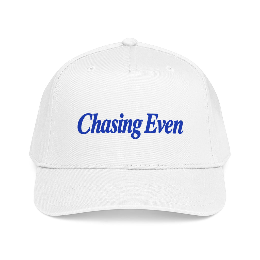 Chasing Even — Blue Wordmark Baseball Snapback