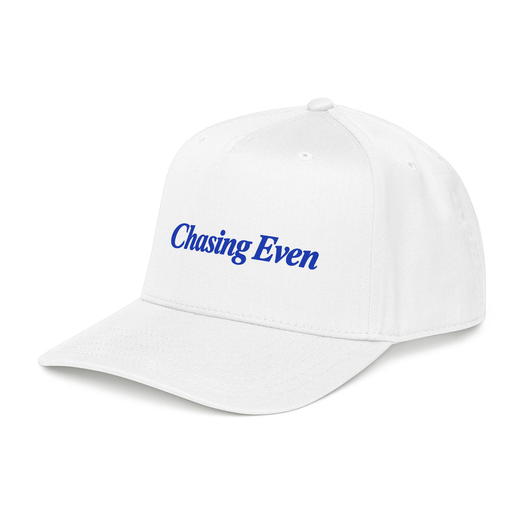 Chasing Even — Blue Wordmark Baseball Snapback
