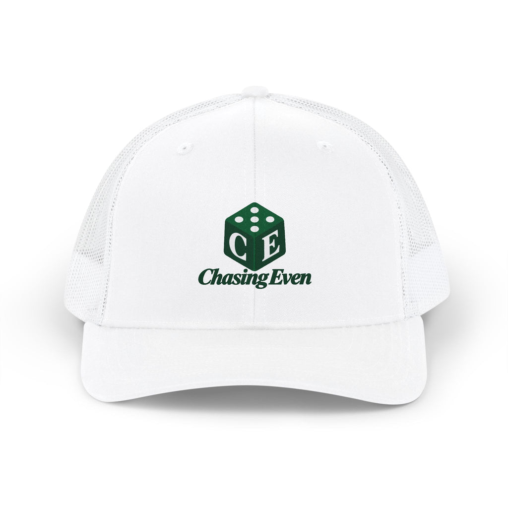 Chasing Even — Casino Green Logo Structured Trucker Hat